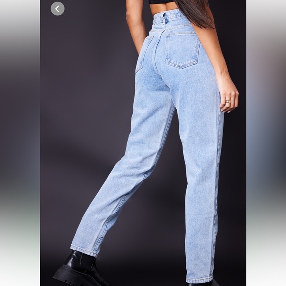 PLT Light Blue Basic Mom Jeans - Picture 3 of 7